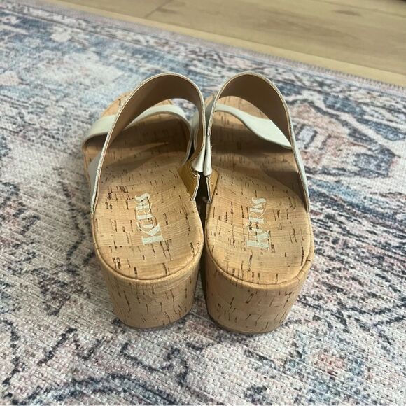Korks Leather and Cork Wedge Sandal Tan Neutral Size 40.5 Women’s 9 Shoes - Picture 3 of 9